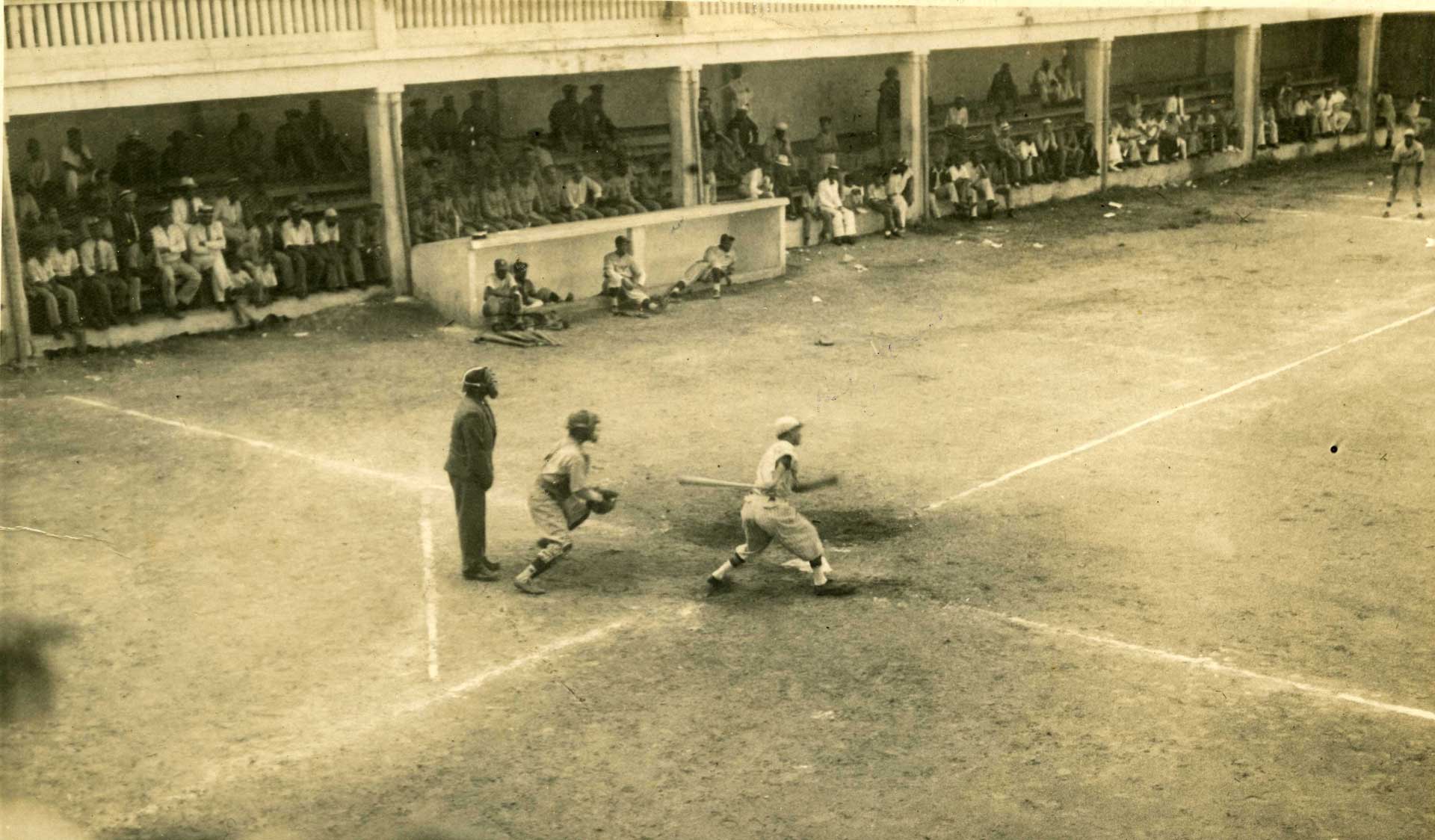 Game action in Cuba, 1937.